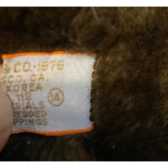 Vintage 1975 R. Dakin Dark Brown Teddy Bear Plush Stuffed Animal Toy 14" Sitting - Picture 4 of 4